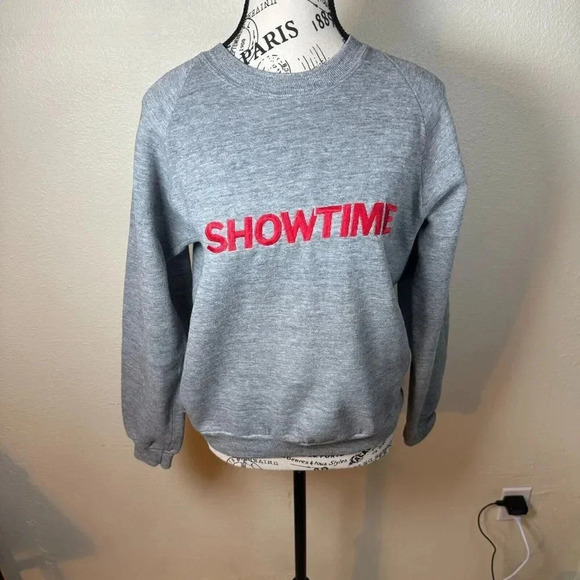 Vintage 80s JERZEES SHOWTIME RAYON TRI-BLEND Crewneck Sweatshirt Size Medium - Picture 1 of 7